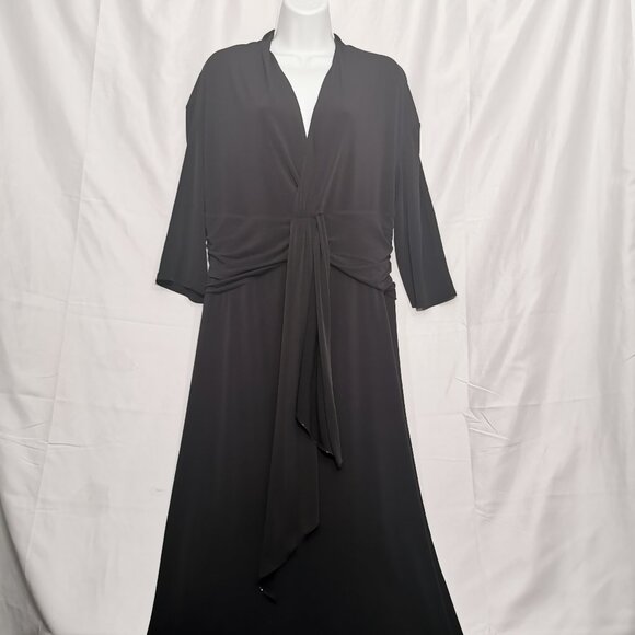 Black Deep V Neck Dress Size XL NWOT #112 - Picture 2 of 11
